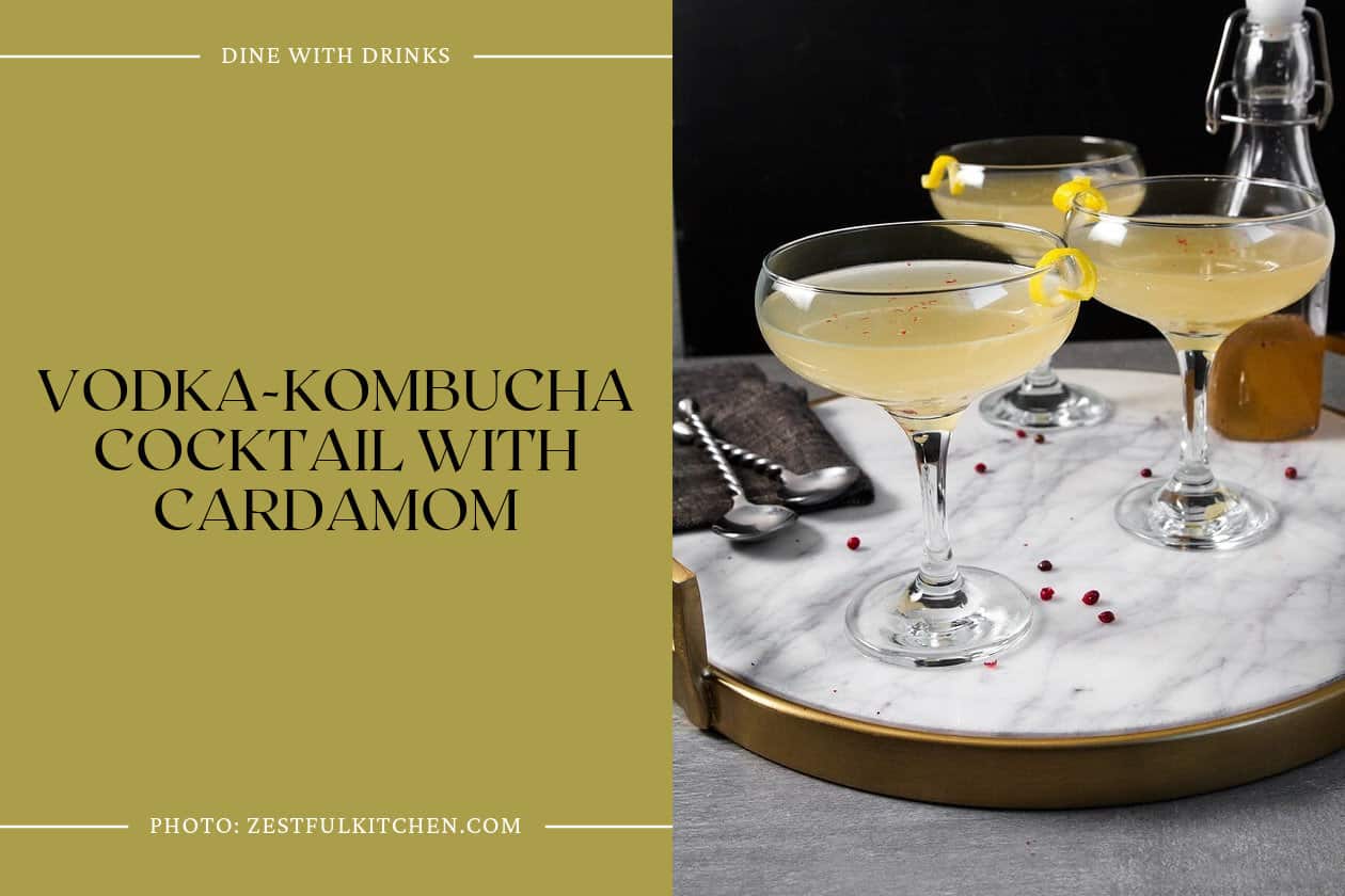 Vodka-Kombucha Cocktail With Cardamom