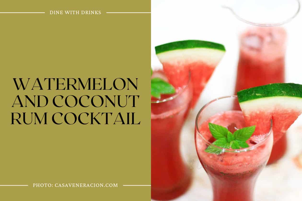 Watermelon And Coconut Rum Cocktail