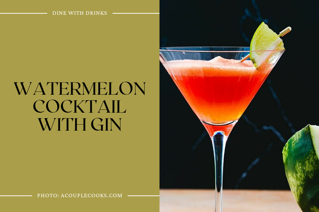 Watermelon Cocktail With Gin