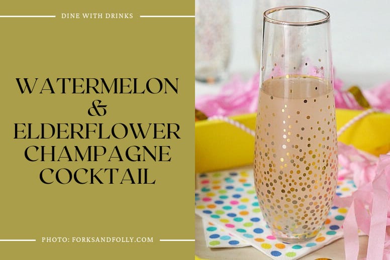 Watermelon & Elderflower Champagne Cocktail
