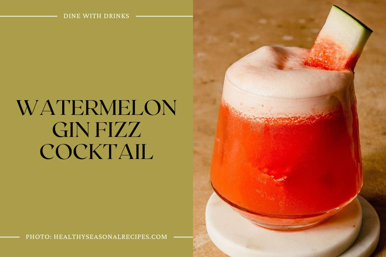 Watermelon Gin Fizz Cocktail