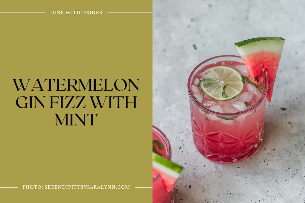 Watermelon Gin Fizz With Mint