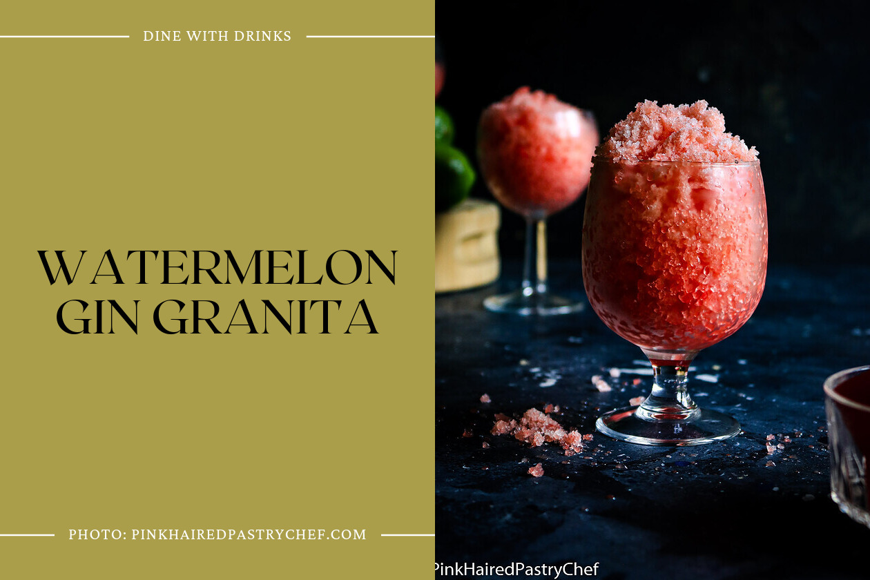 Watermelon Gin Granita