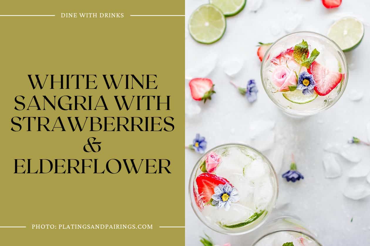 White Wine Sangria With Strawberries & Elderflower