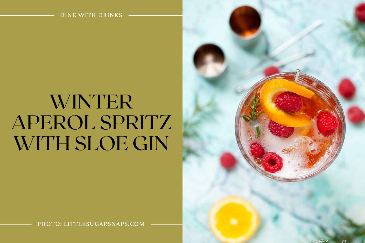 Winter Aperol Spritz With Sloe Gin