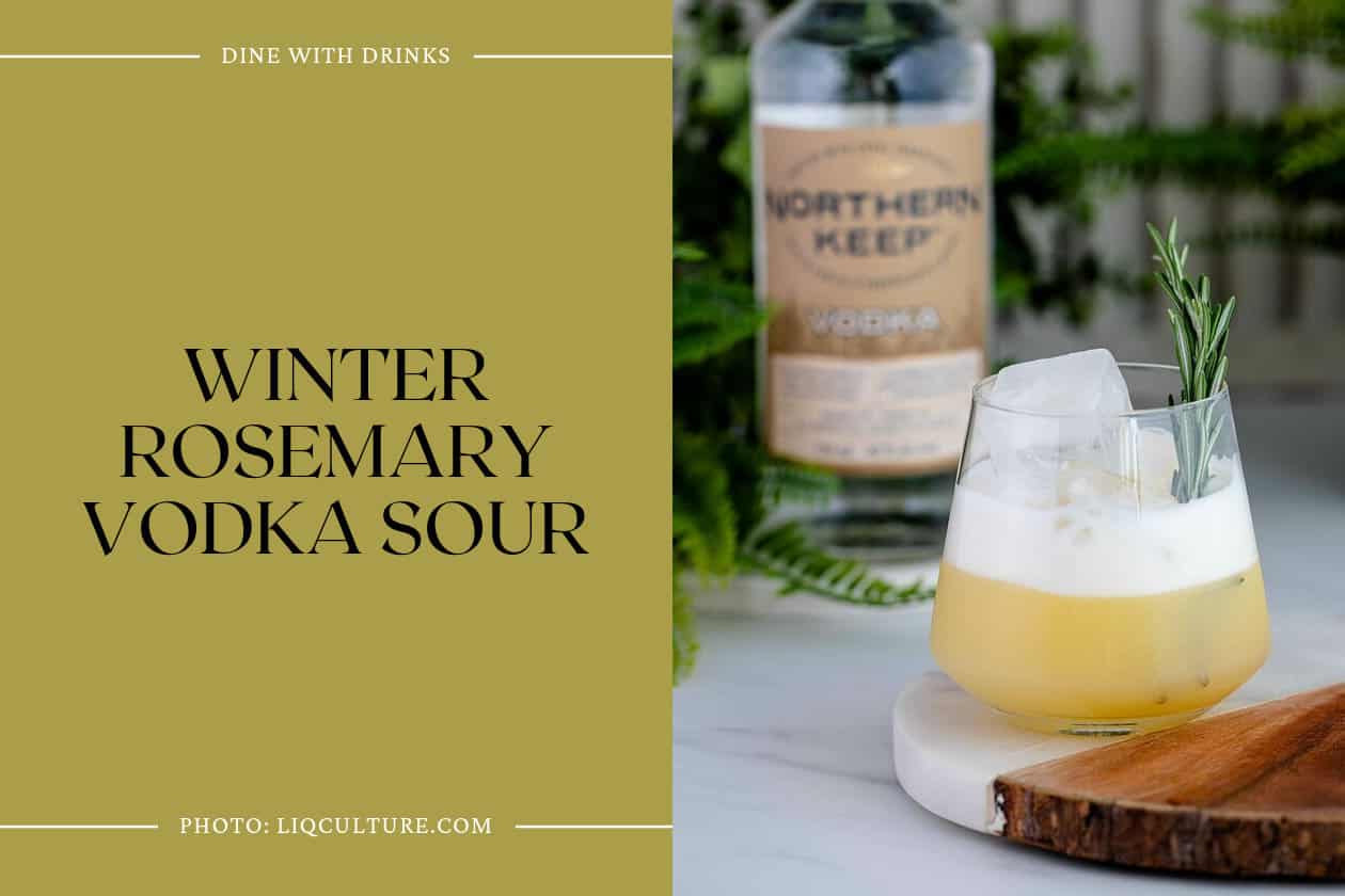 Winter Rosemary Vodka Sour