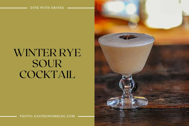 Winter Rye Sour Cocktail