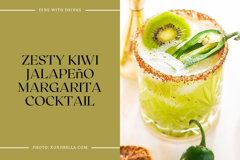 Zesty Kiwi Jalapeño Margarita Cocktail