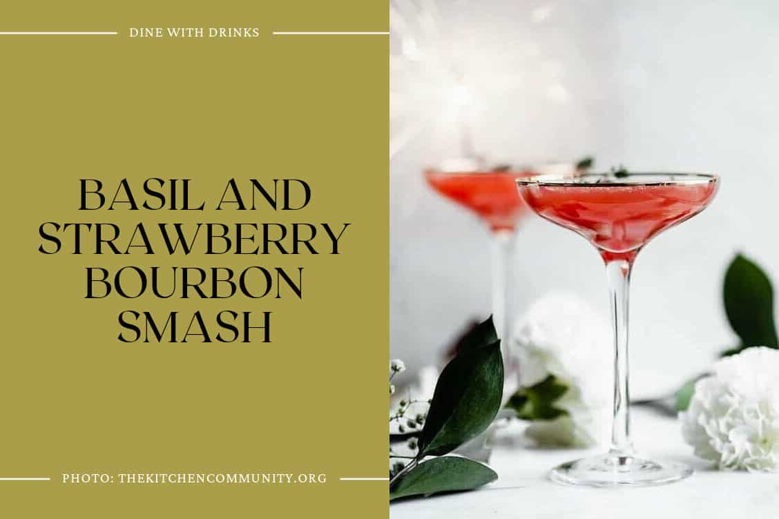 Basil And Strawberry Bourbon Smash