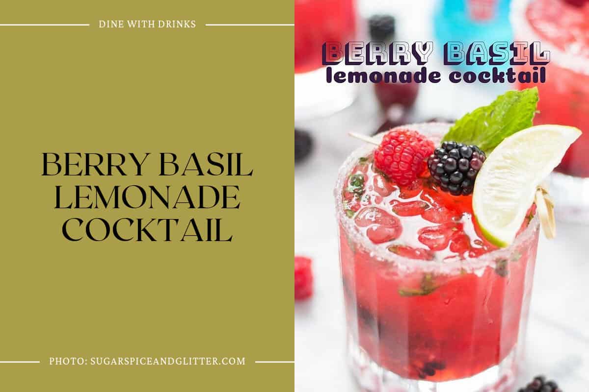 Berry Basil Lemonade Cocktail
