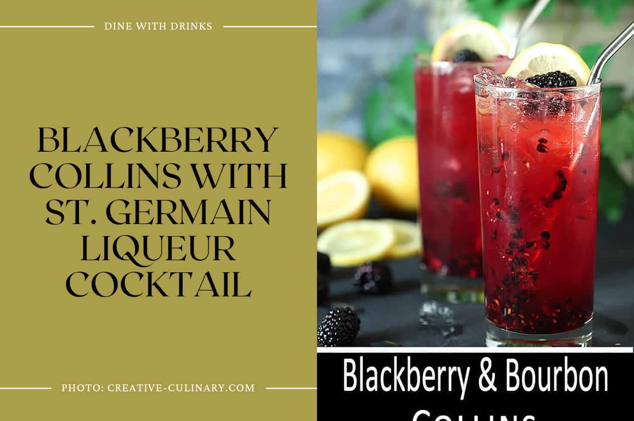 Blackberry Collins With St. Germain Liqueur Cocktail