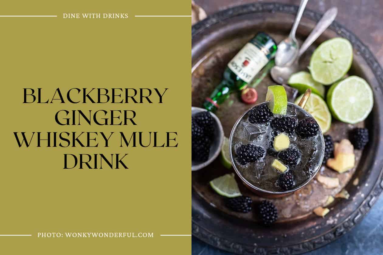 Blackberry Ginger Whiskey Mule Drink