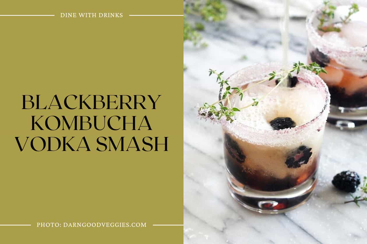 Blackberry Kombucha Vodka Smash