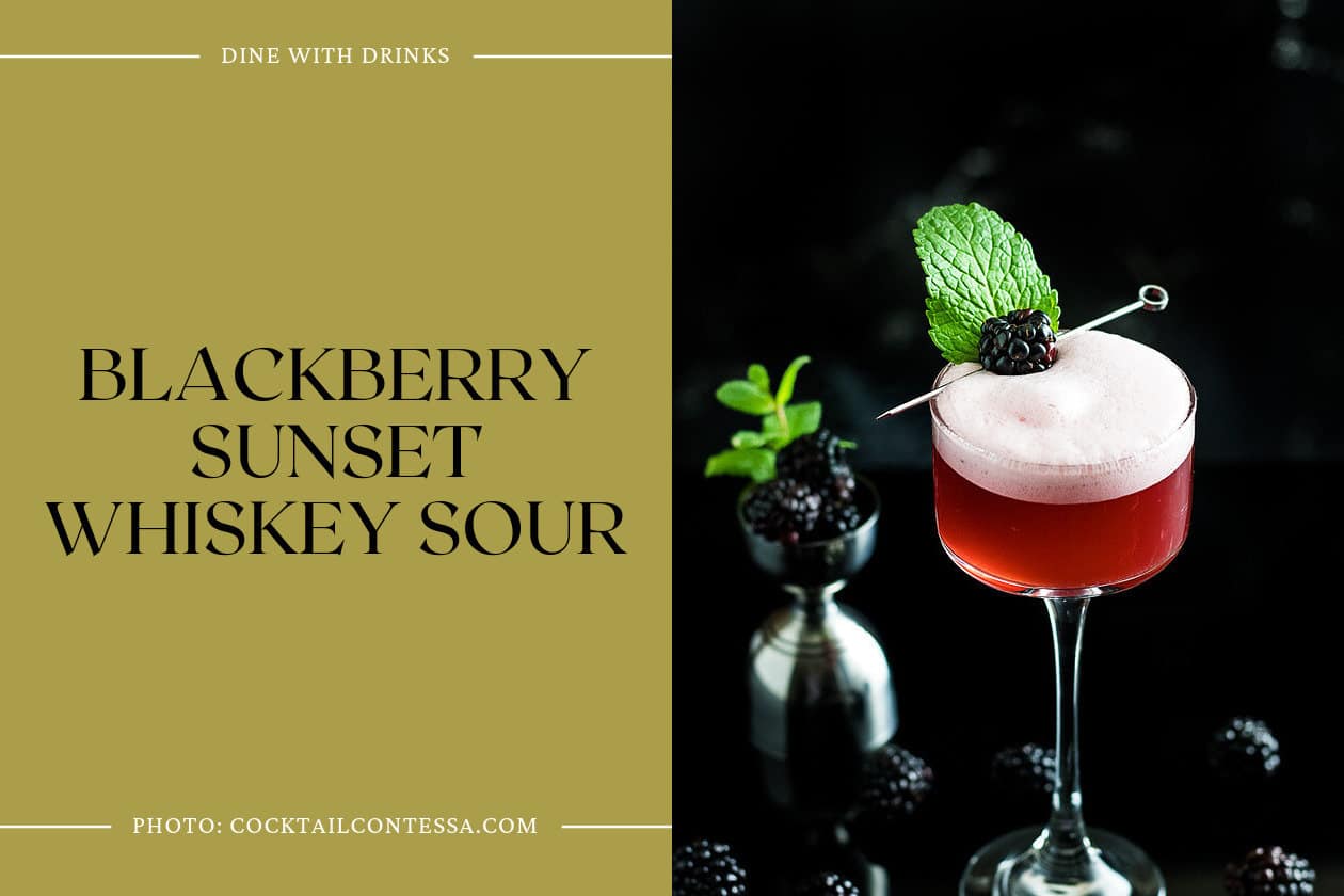 Blackberry Sunset Whiskey Sour