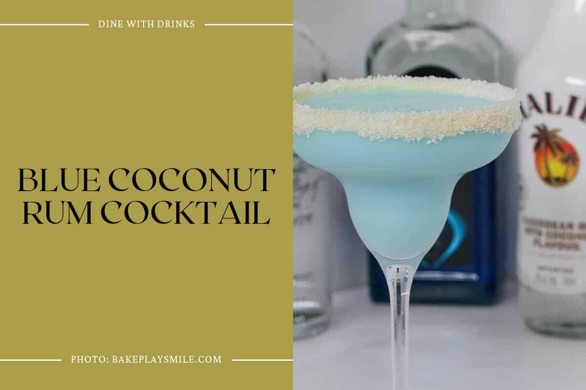 Blue Coconut Rum Cocktail