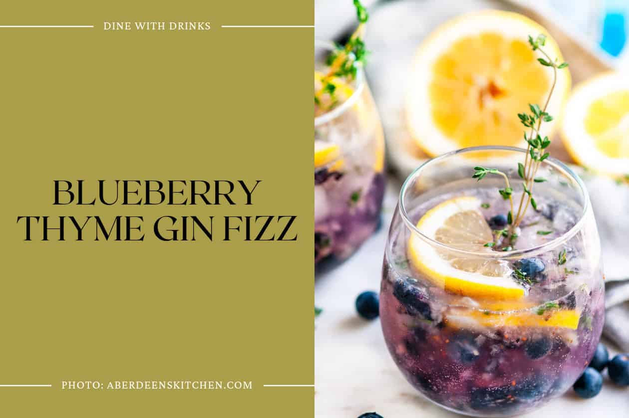 Blueberry Thyme Gin Fizz