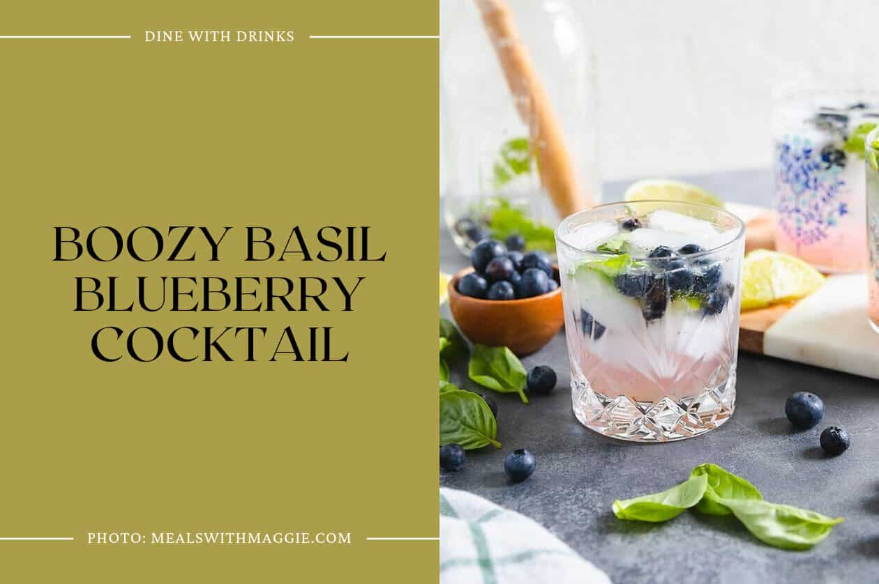 Boozy Basil Blueberry Cocktail