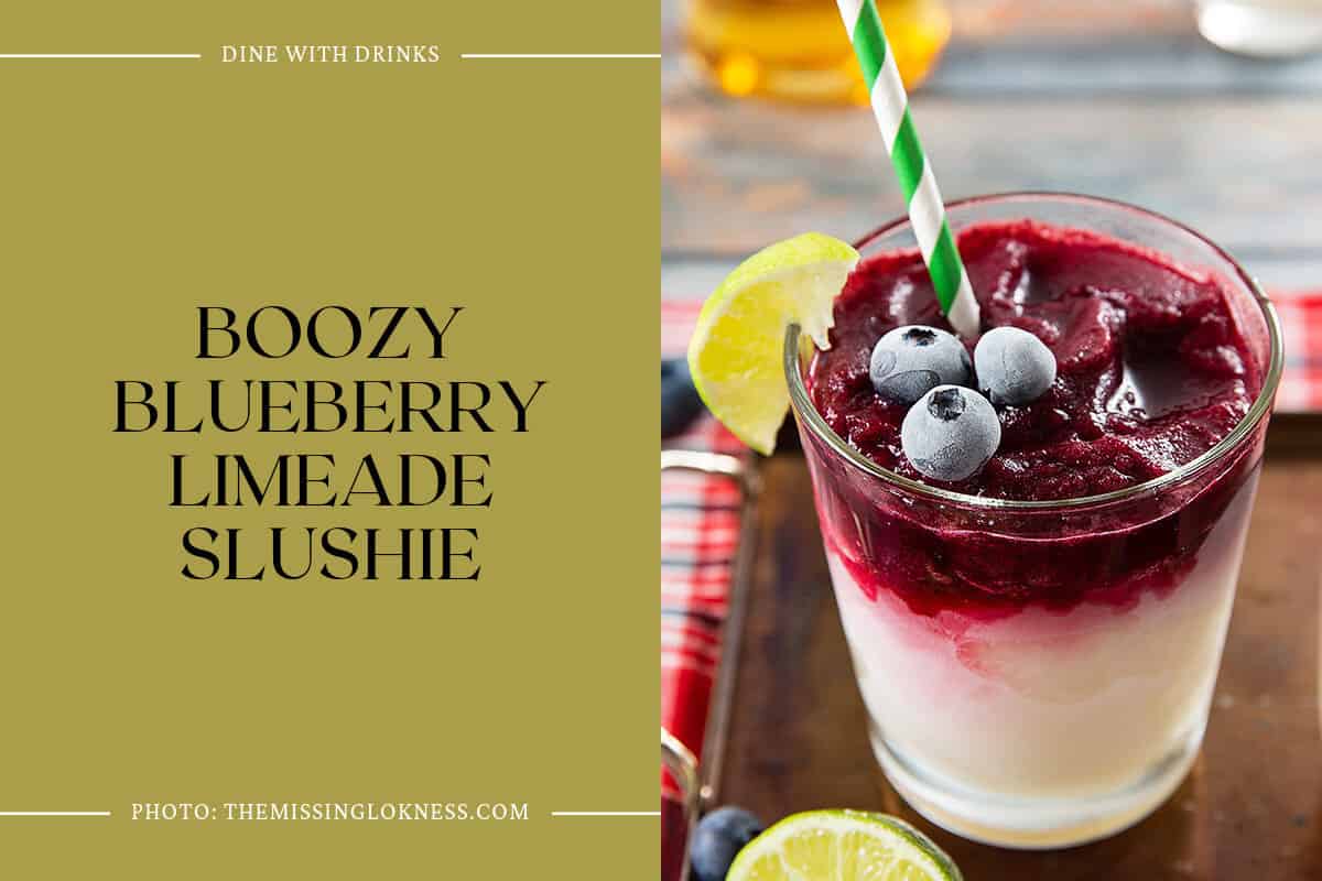 Boozy Blueberry Limeade Slushie