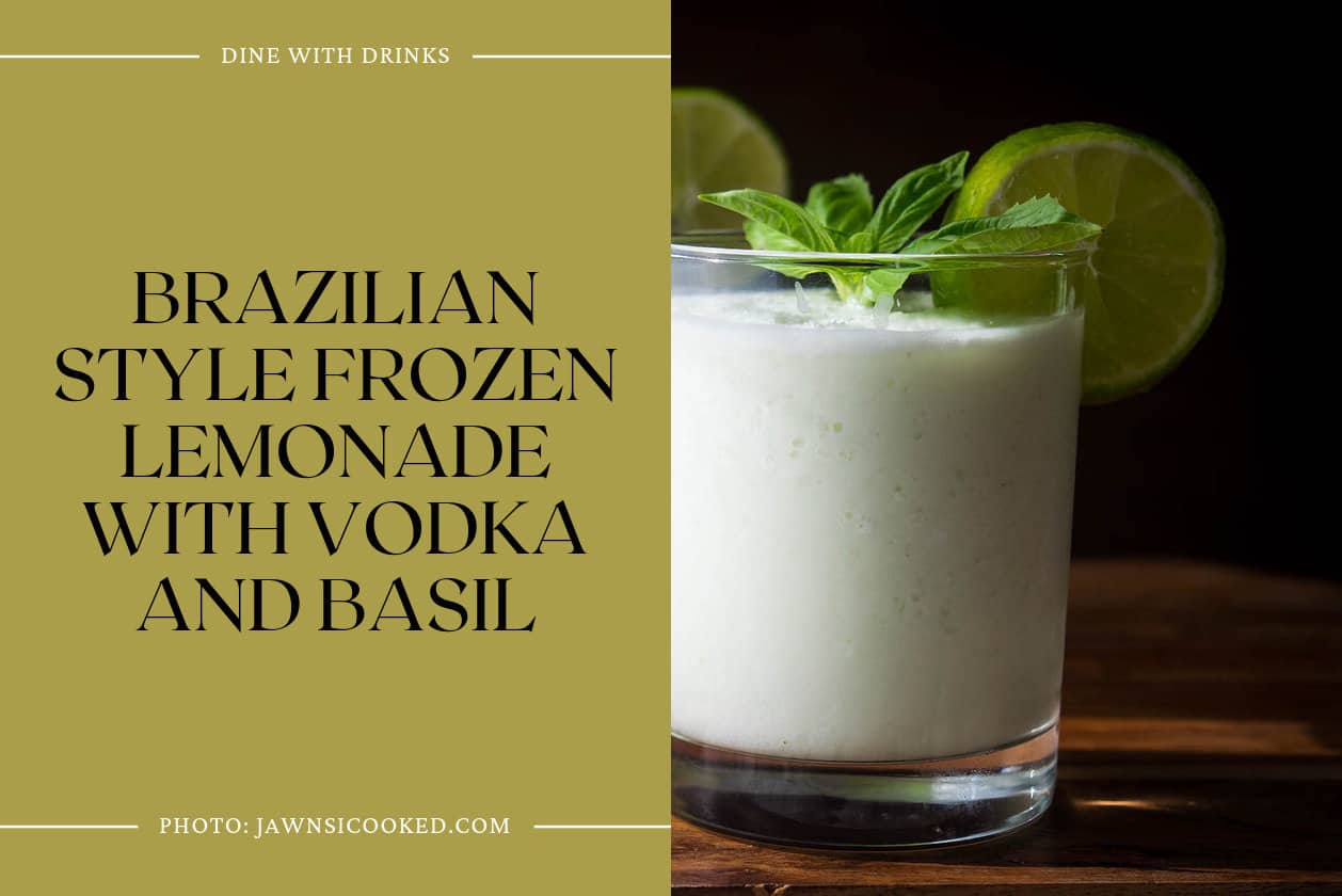 Brazilian Style Frozen Lemonade With Vodka And Basil