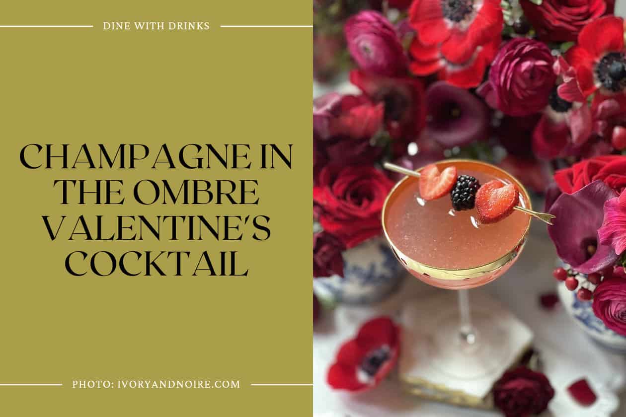 Champagne In The Ombre Valentine's Cocktail