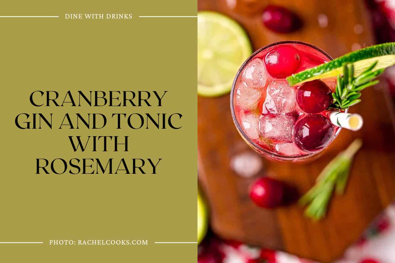 Cranberry Gin And Tonic With Rosemary