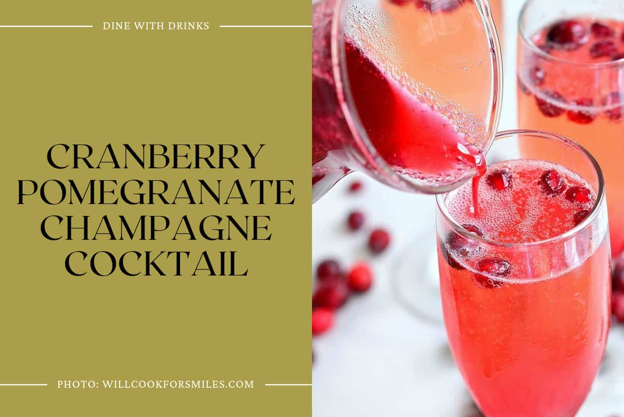 Cranberry Pomegranate Champagne Cocktail
