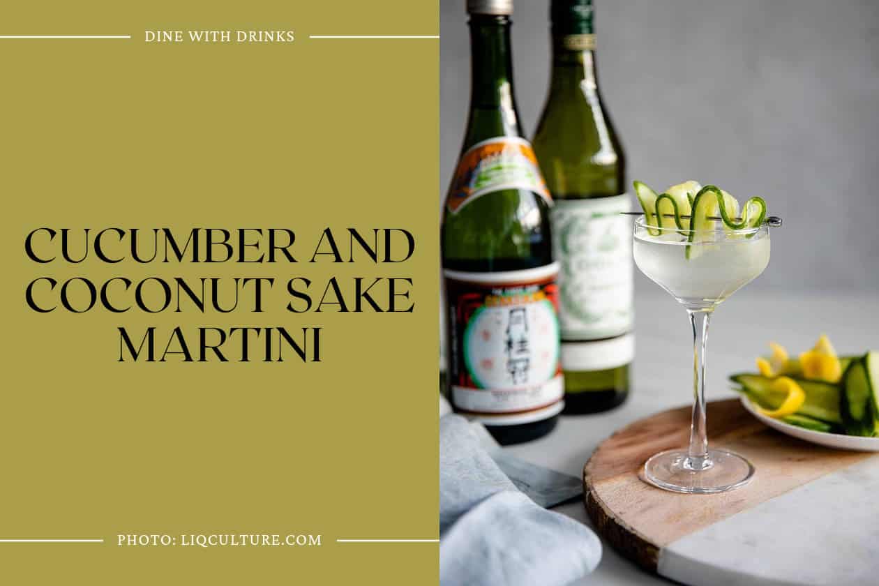 Cucumber And Coconut Sake Martini