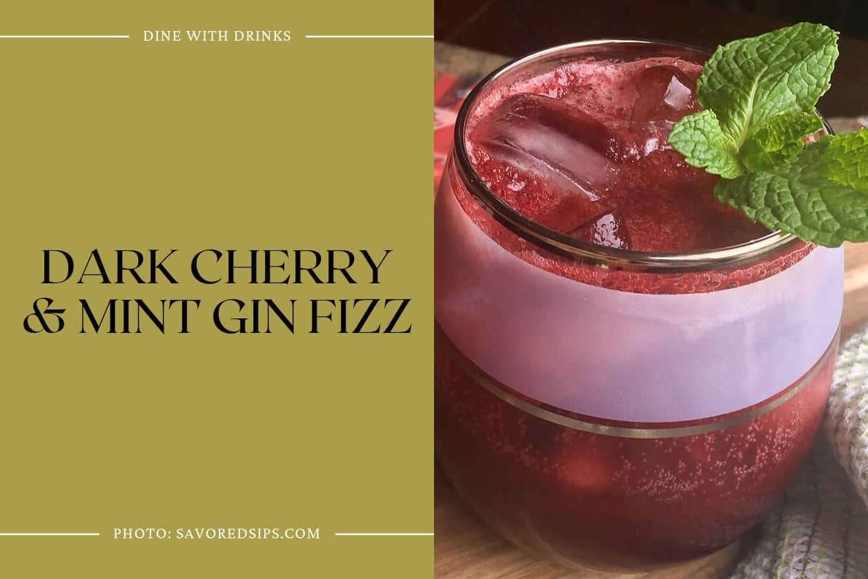 Dark Cherry & Mint Gin Fizz
