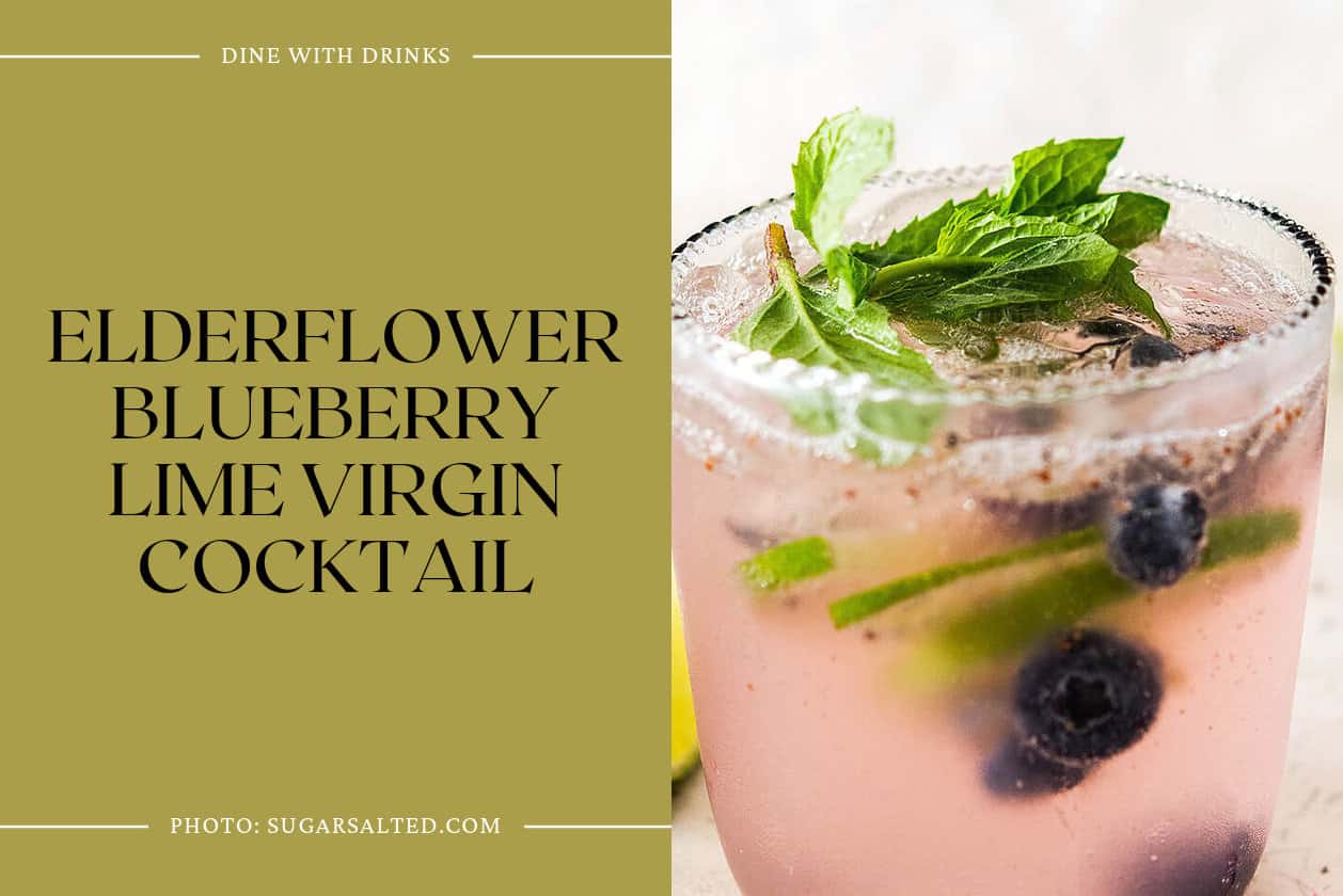 Elderflower Blueberry Lime Virgin Cocktail
