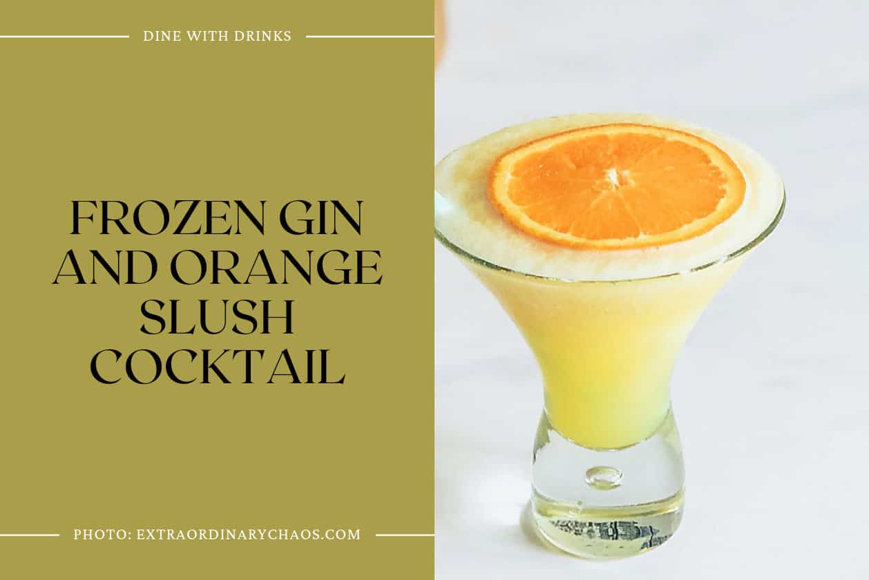 Frozen Gin And Orange Slush Cocktail