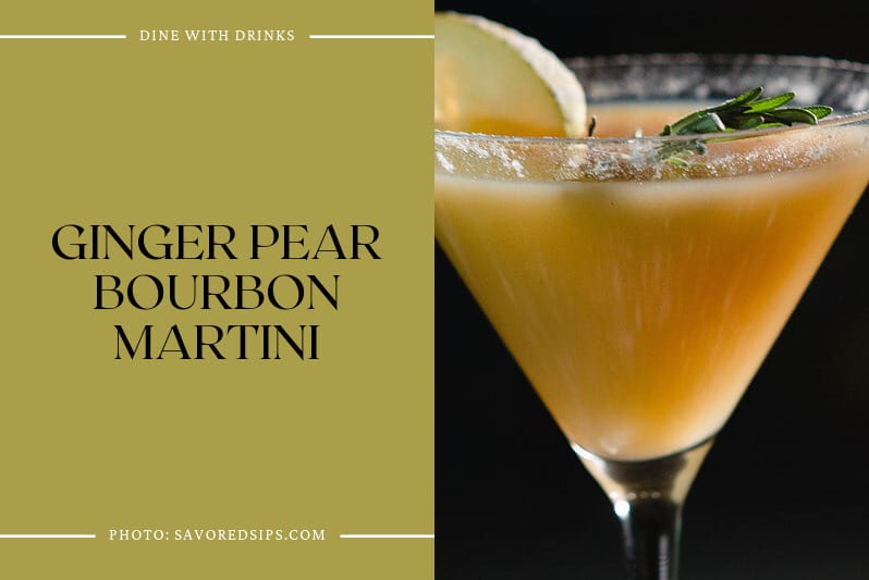Ginger Pear Bourbon Martini