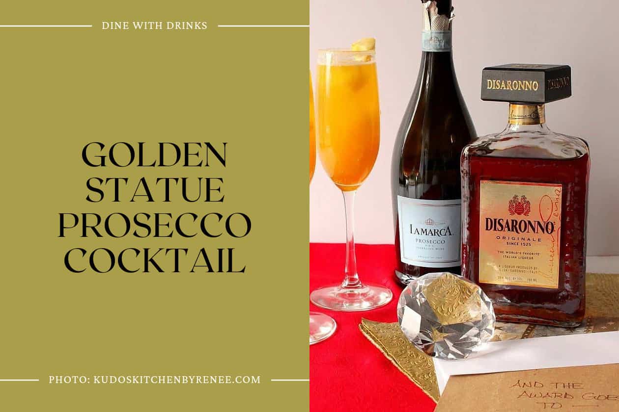 Golden Statue Prosecco Cocktail