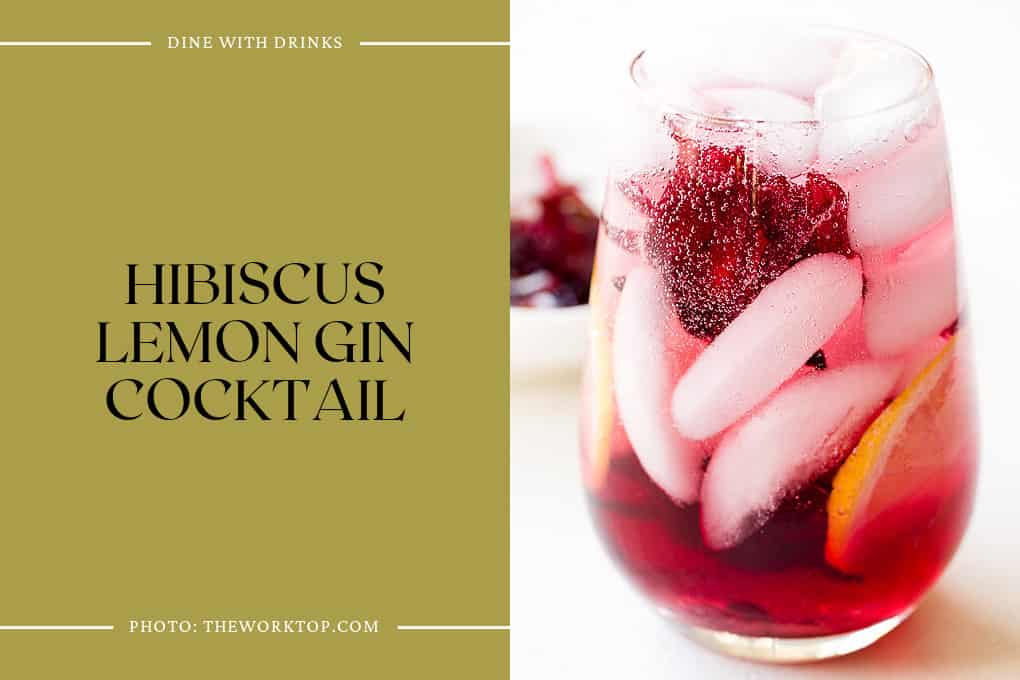 Hibiscus Lemon Gin Cocktail