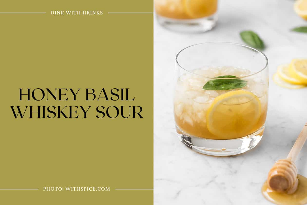 Honey Basil Whiskey Sour