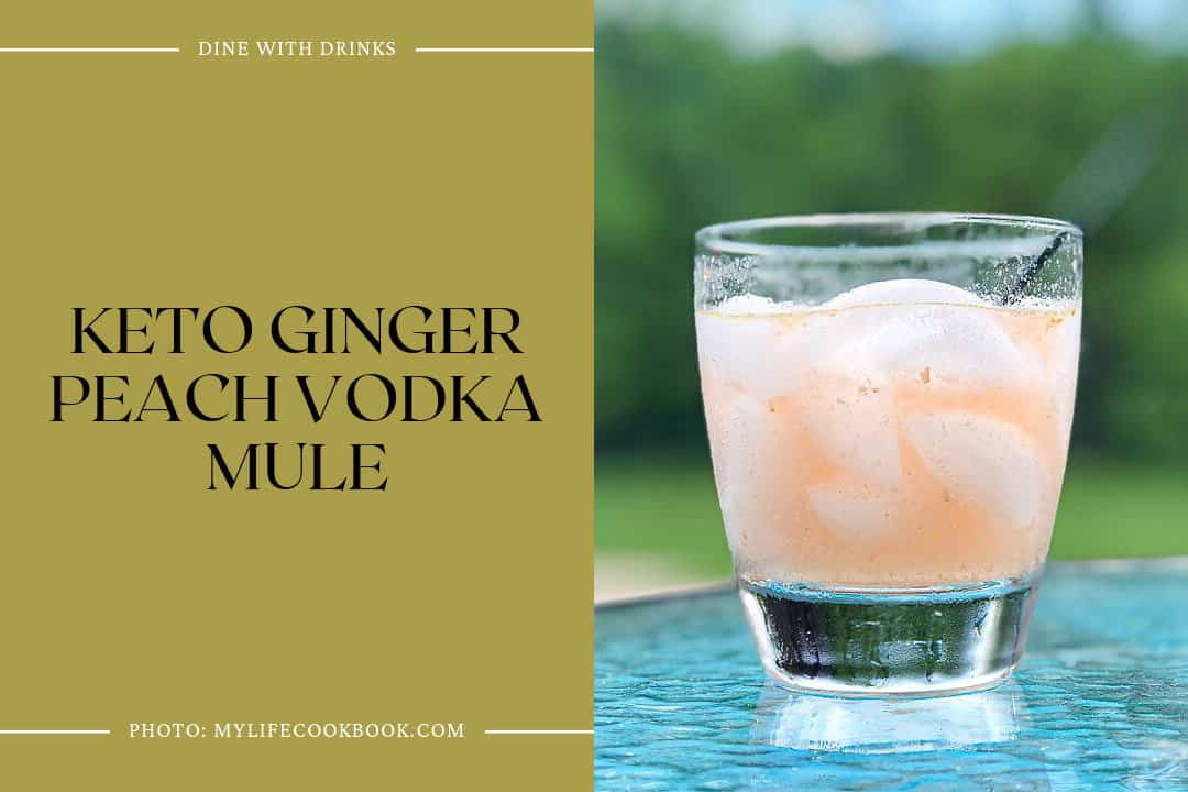 Keto Ginger Peach Vodka Mule