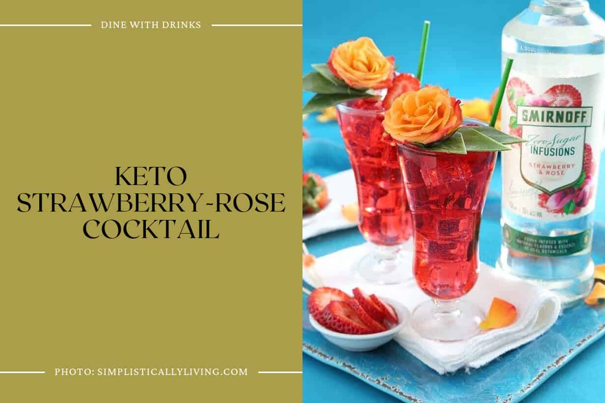 Keto Strawberry-Rose Cocktail