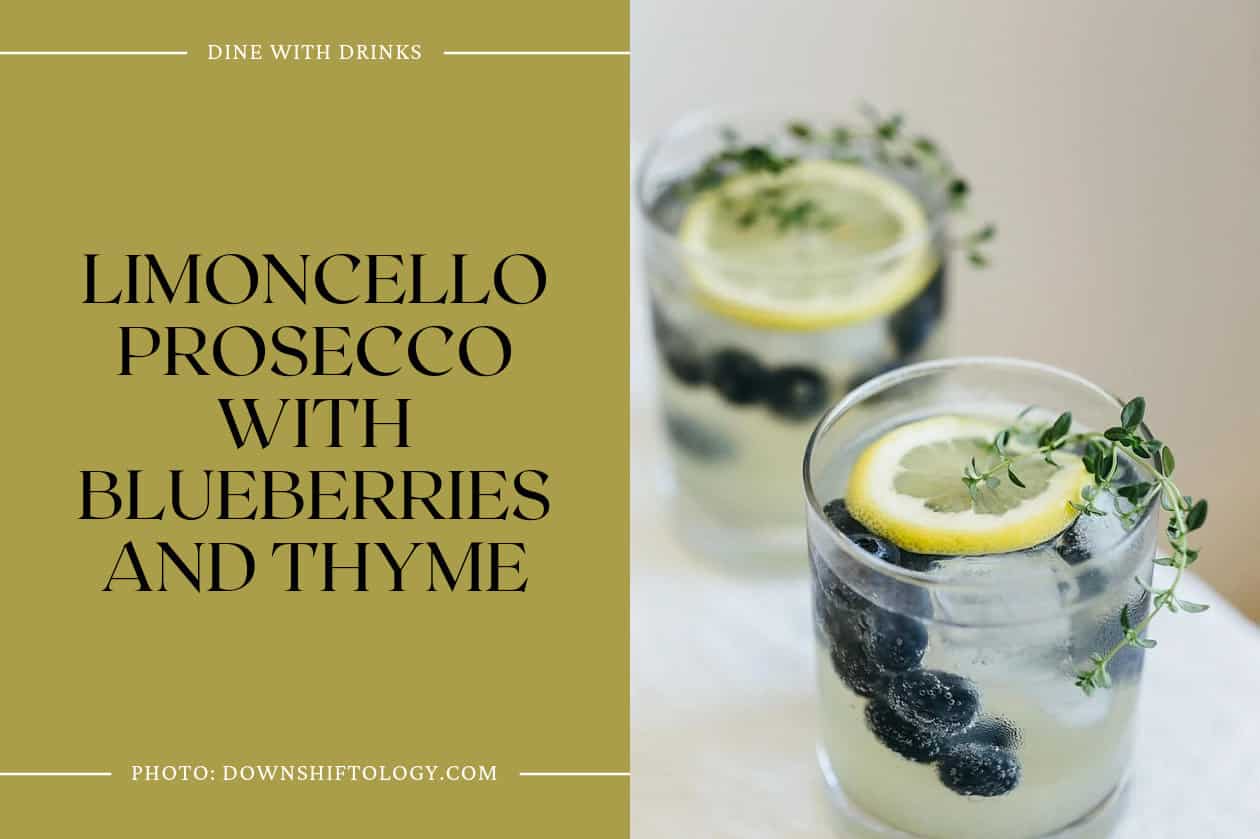 Limoncello Prosecco With Blueberries And Thyme