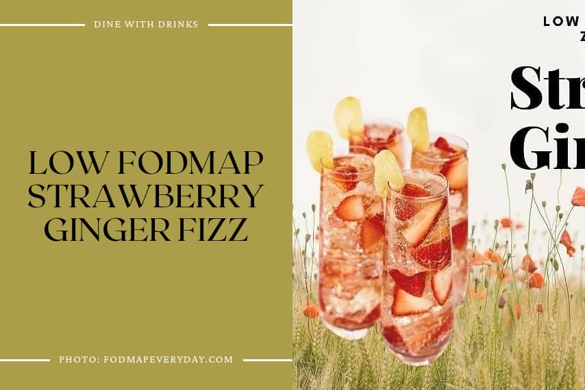 Low Fodmap Strawberry Ginger Fizz