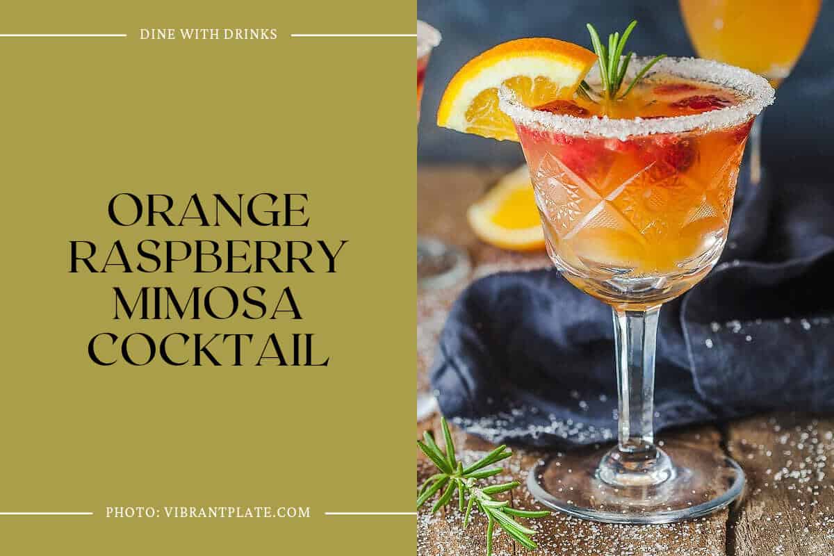 Orange Raspberry Mimosa Cocktail