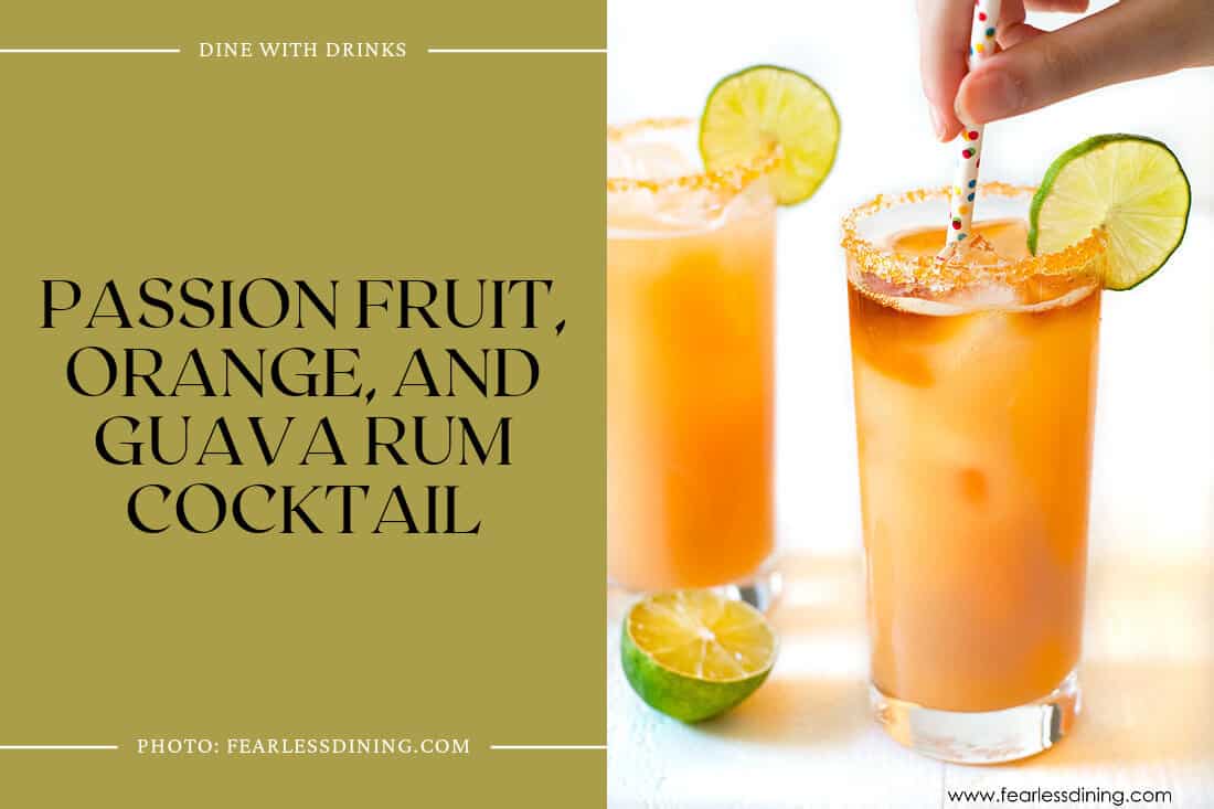Passion Fruit, Orange, And Guava Rum Cocktail