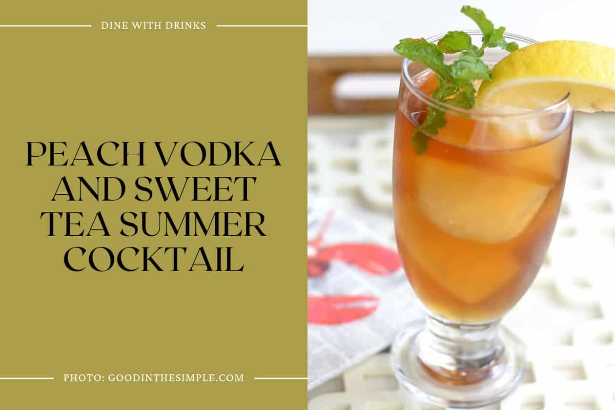 Peach Vodka And Sweet Tea Summer Cocktail