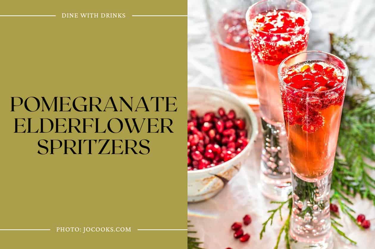Pomegranate Elderflower Spritzers