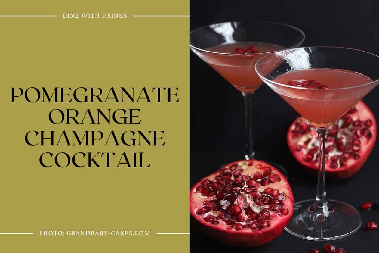 Pomegranate Orange Champagne Cocktail