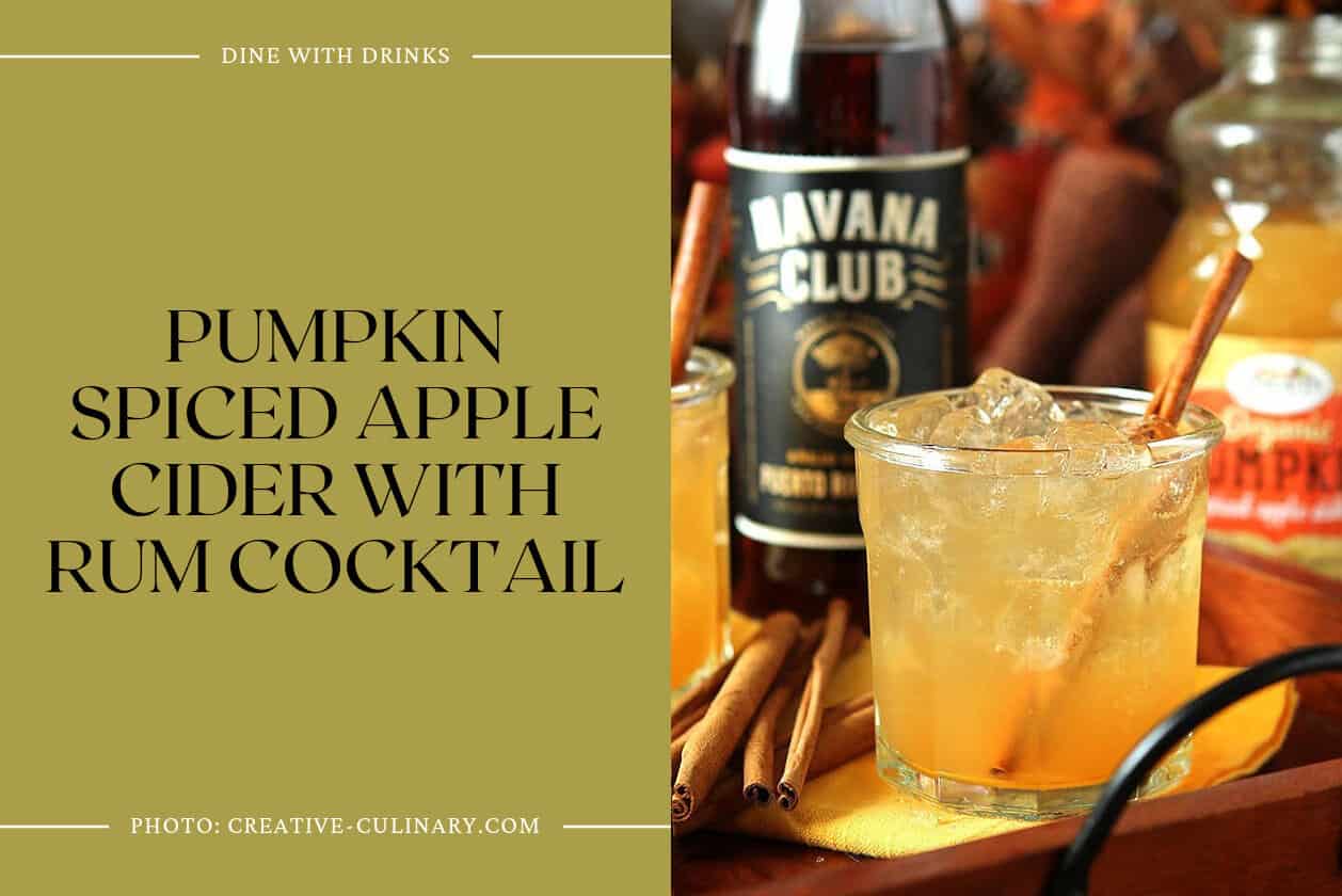 Pumpkin Spiced Apple Cider With Rum Cocktail