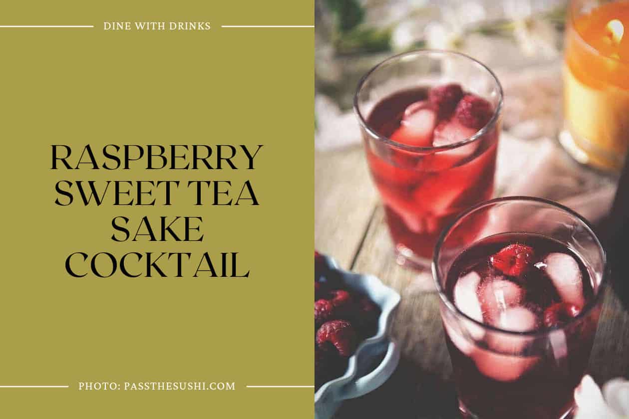 Raspberry Sweet Tea Sake Cocktail