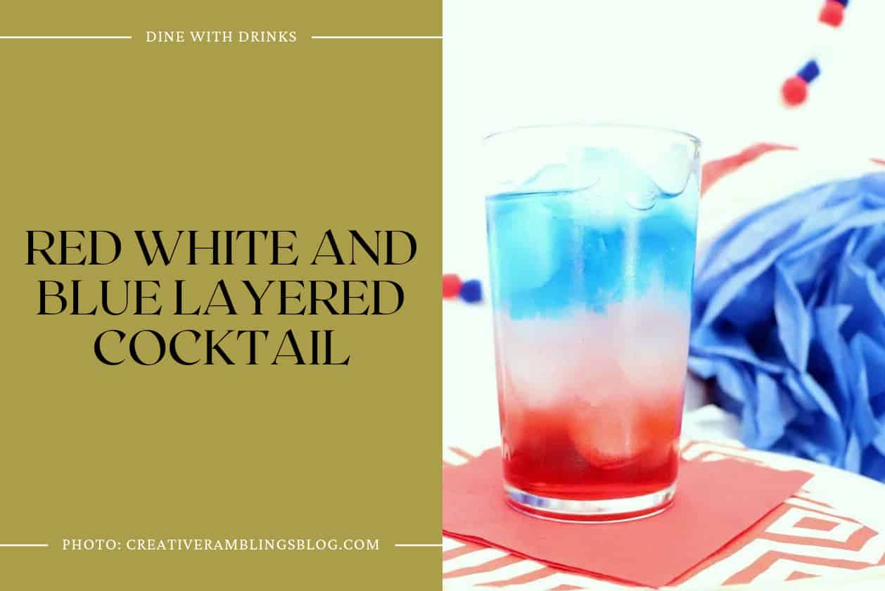 Red White And Blue Layered Cocktail