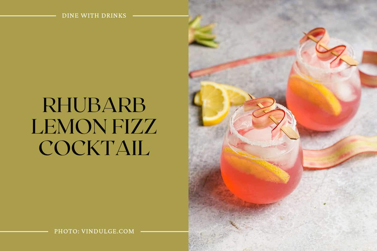 Rhubarb Lemon Fizz Cocktail