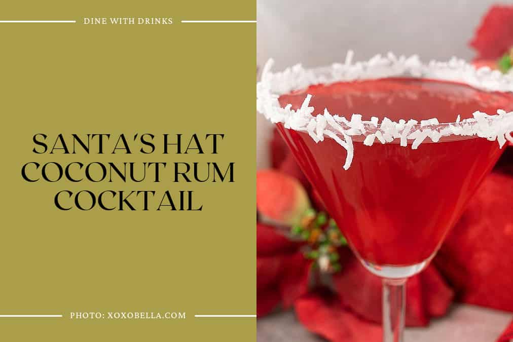 Santa's Hat Coconut Rum Cocktail