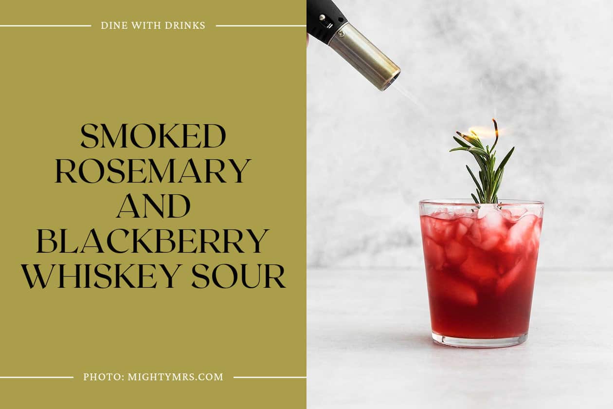 Smoked Rosemary And Blackberry Whiskey Sour