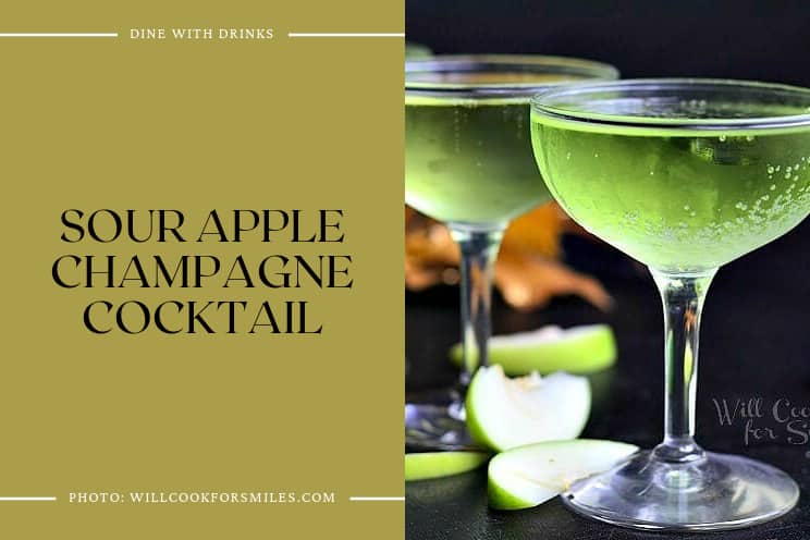 Sour Apple Champagne Cocktail